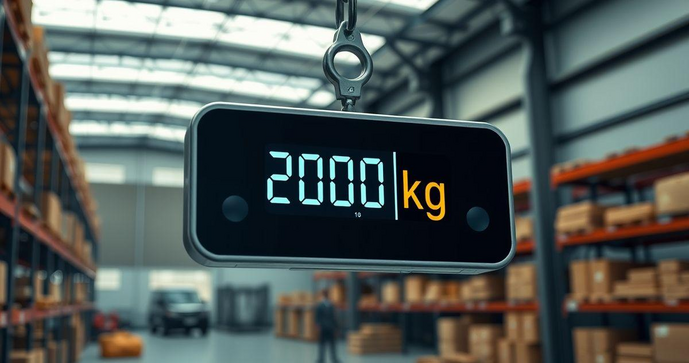 Balan&ccedil;a digital suspensa 2000kg para pesagens precisas e seguras